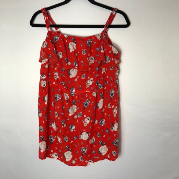 Torrid Floral Ruffle Babydoll Top Size 2 - Picture 4 of 7